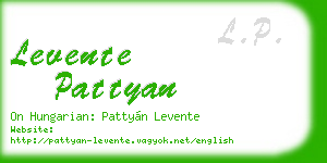 levente pattyan business card